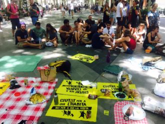 Sitzblockade in Palma