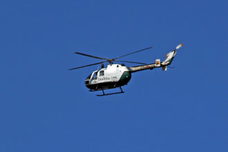 Corona-Kontrolle per Hubschrauber